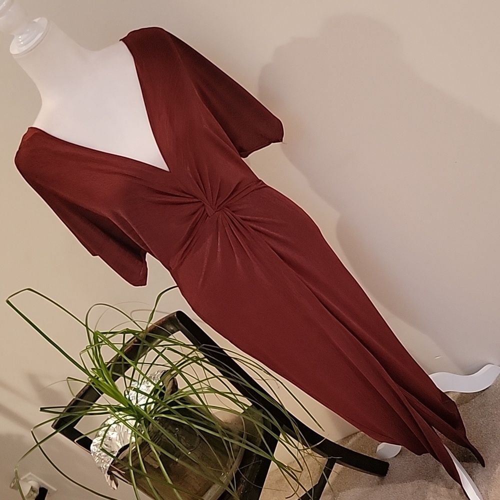ASTR the label rust colored backless maxi dress